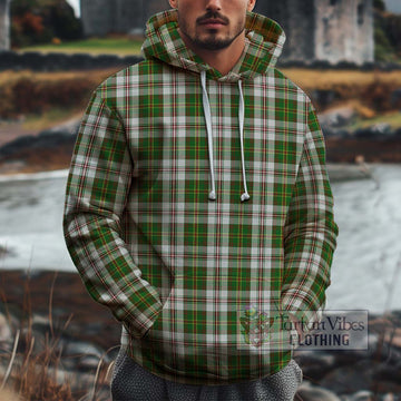 Hay White Dress Tartan Cotton Hoodie