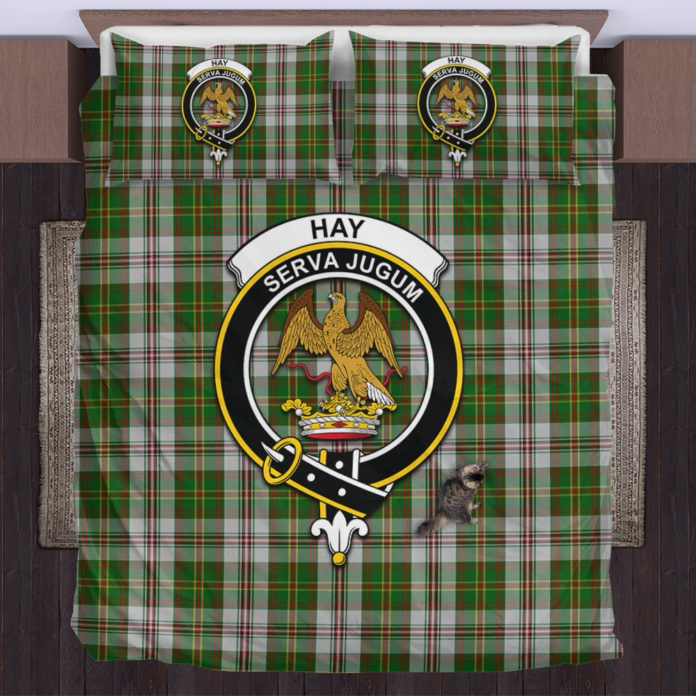 hay-white-dress-tartan-bedding-set-with-family-crest