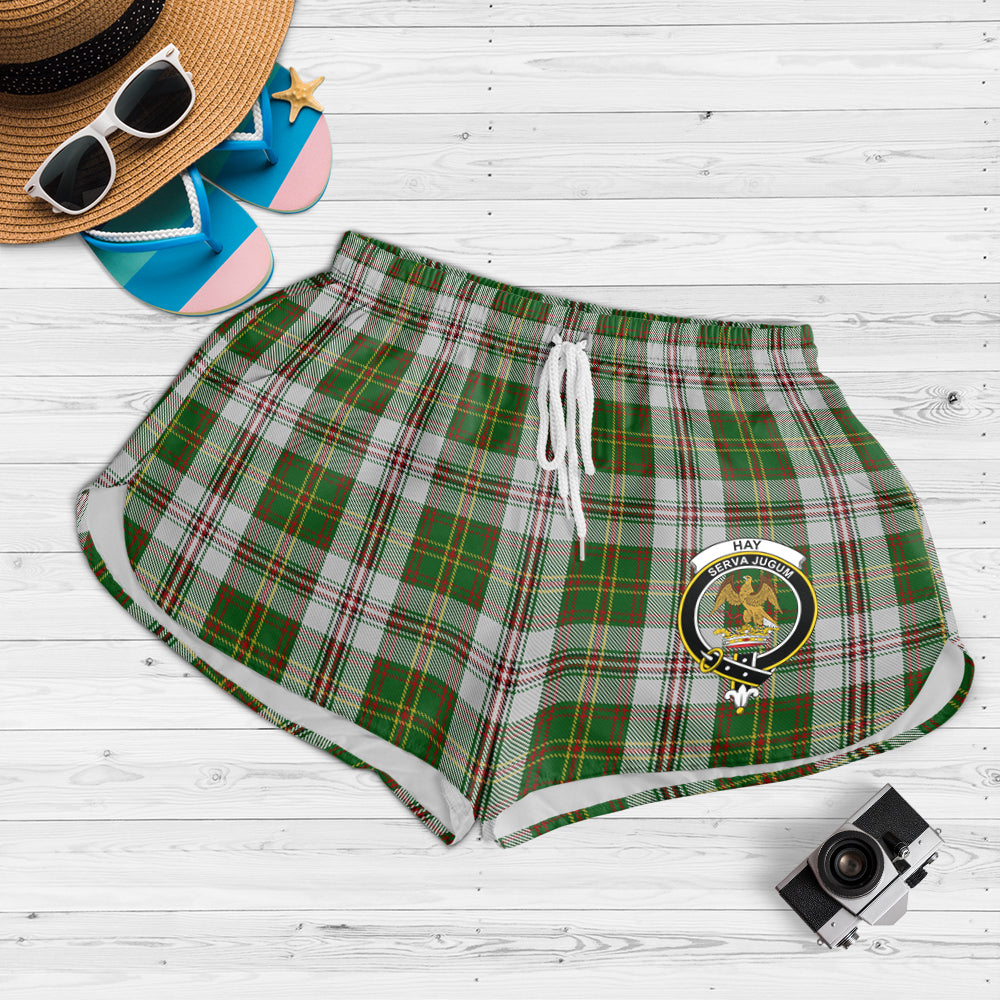hay-white-dress-tartan-womens-shorts-with-family-crest