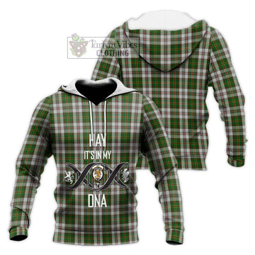 Hay White Dress Tartan Knitted Hoodie with Family Crest DNA In Me Style