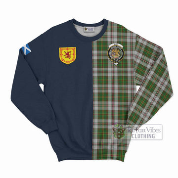 Hay White Dress Tartan Sweatshirt Alba with Scottish Lion Royal Arm Half Style