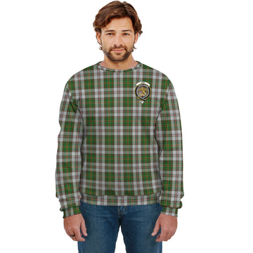 Hay White Dress Tartan Sweatshirt with Family Crest