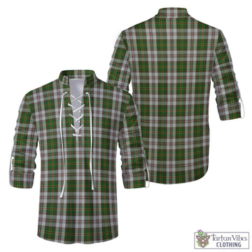 Hay White Dress Tartan Men's Scottish Traditional Jacobite Ghillie Kilt Shirt