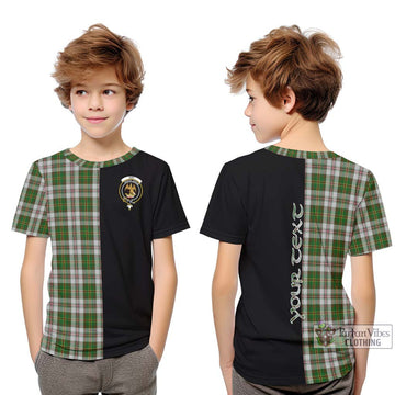 Hay White Dress Tartan Kid T-Shirt with Family Crest and Half Of Me Style