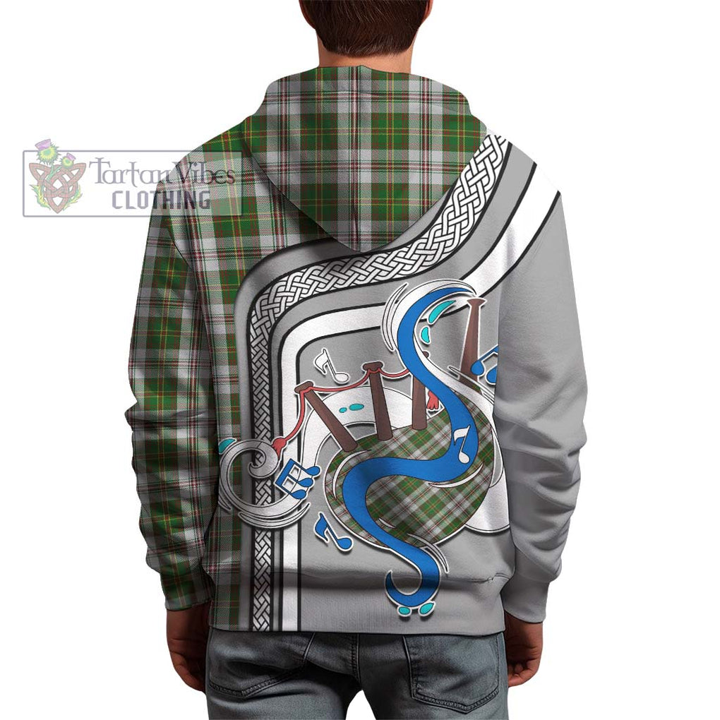 Hay White Dress Tartan Hoodie with Epic Bagpipe Style - Tartanvibesclothing Shop