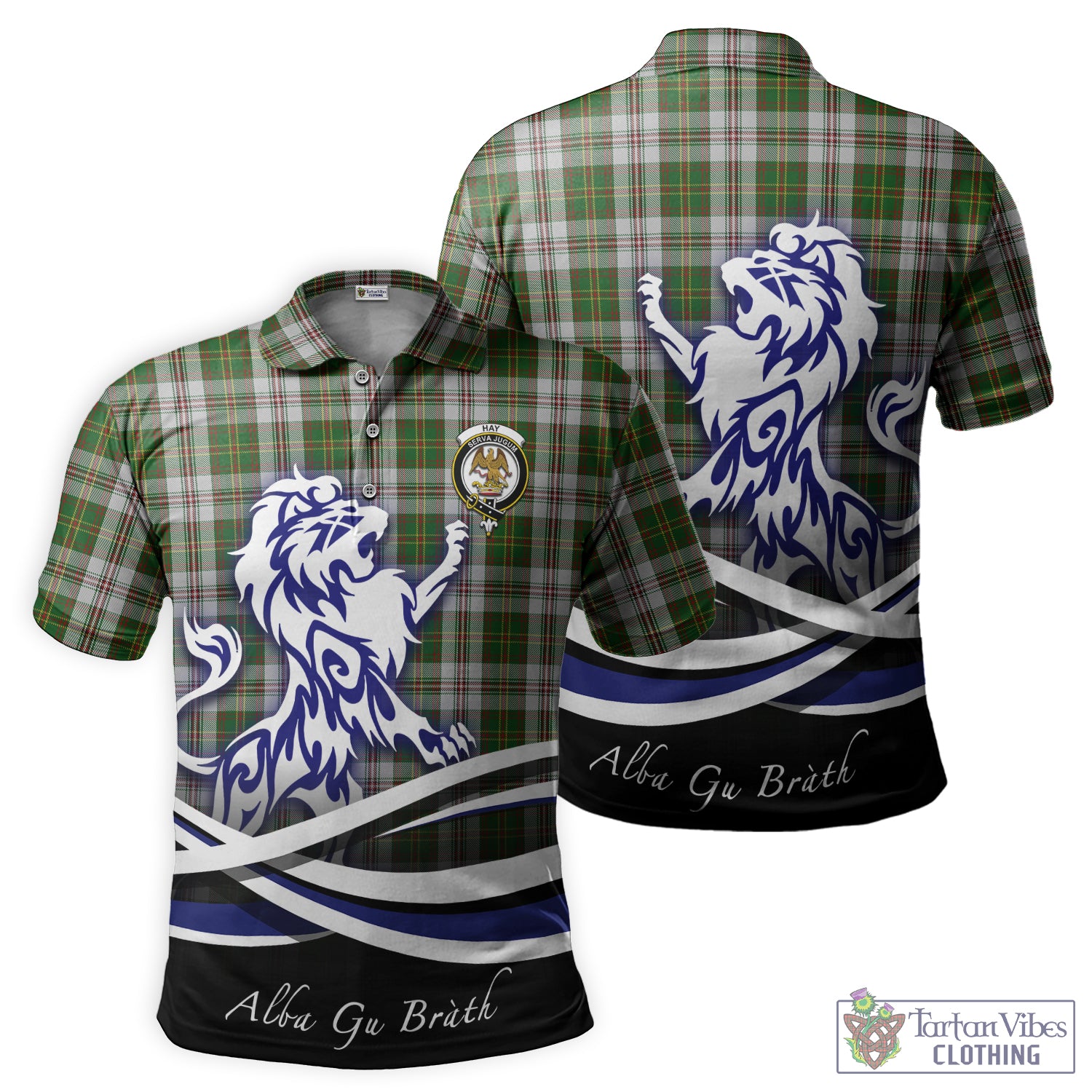 hay-white-dress-tartan-polo-shirt-with-alba-gu-brath-regal-lion-emblem