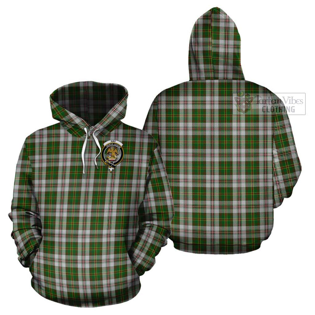 Hay White Dress Tartan Cotton Hoodie with Family Crest Pullover Hoodie - Tartan Vibes Clothing