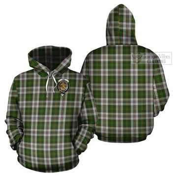 Hay White Dress Tartan Cotton Hoodie with Family Crest