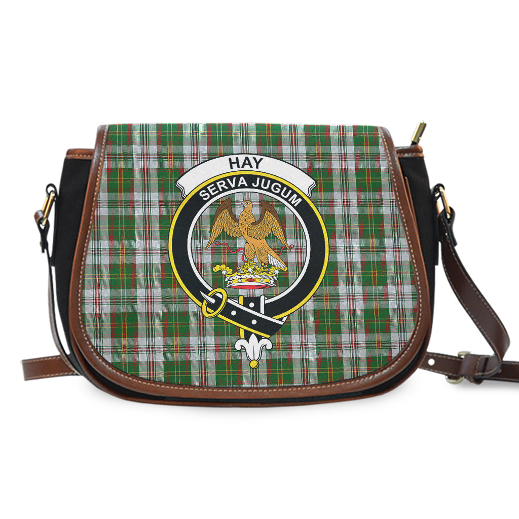 Hay White Dress Tartan Saddle Bag with Family Crest - Tartan Vibes Clothing