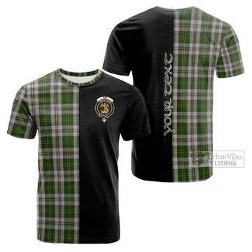 Hay White Dress Tartan Cotton T-shirt with Family Crest and Half Of Me Style