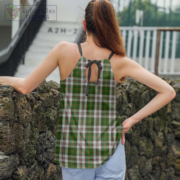 Hay White Dress Tartan Loose Halter Neck Camisole