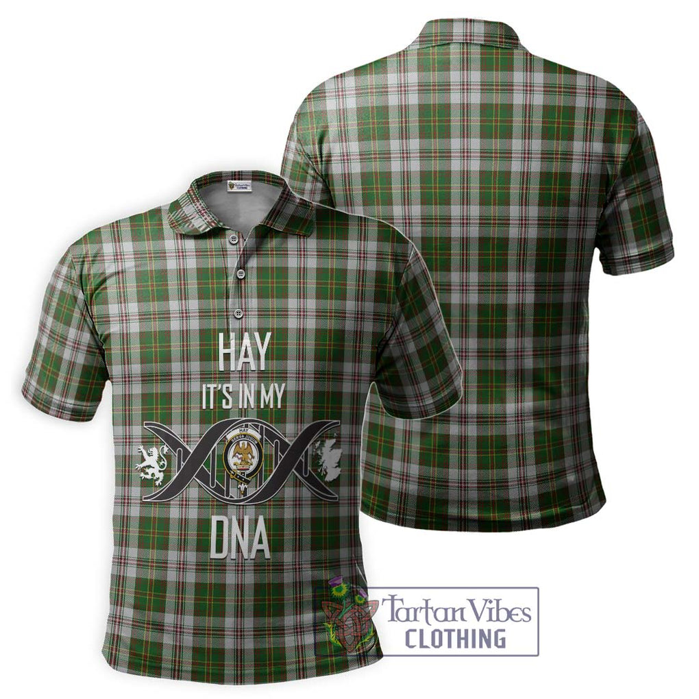 Hay White Dress Tartan Polo Shirt with Family Crest DNA In Me Style - Tartanvibesclothing Shop