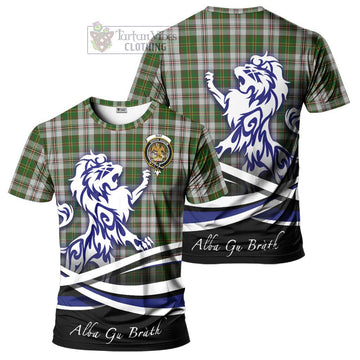 Hay White Dress Tartan Cotton T-shirt with Alba Gu Brath Regal Lion Emblem