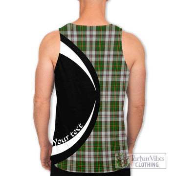 Hay White Dress Tartan Men's Tank Top with Family Crest Circle Style