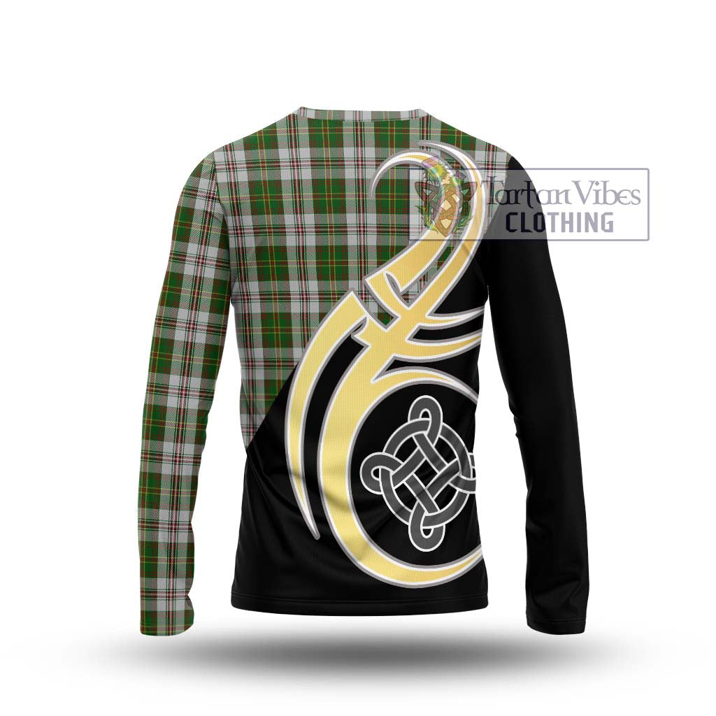 Hay White Dress Tartan Long Sleeve T-Shirt with Family Crest and Celtic Symbol Style - Tartan Vibes Clothing