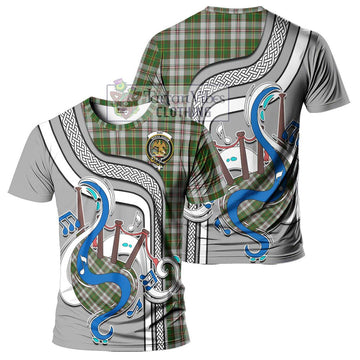 Hay White Dress Tartan T-Shirt with Epic Bagpipe Style