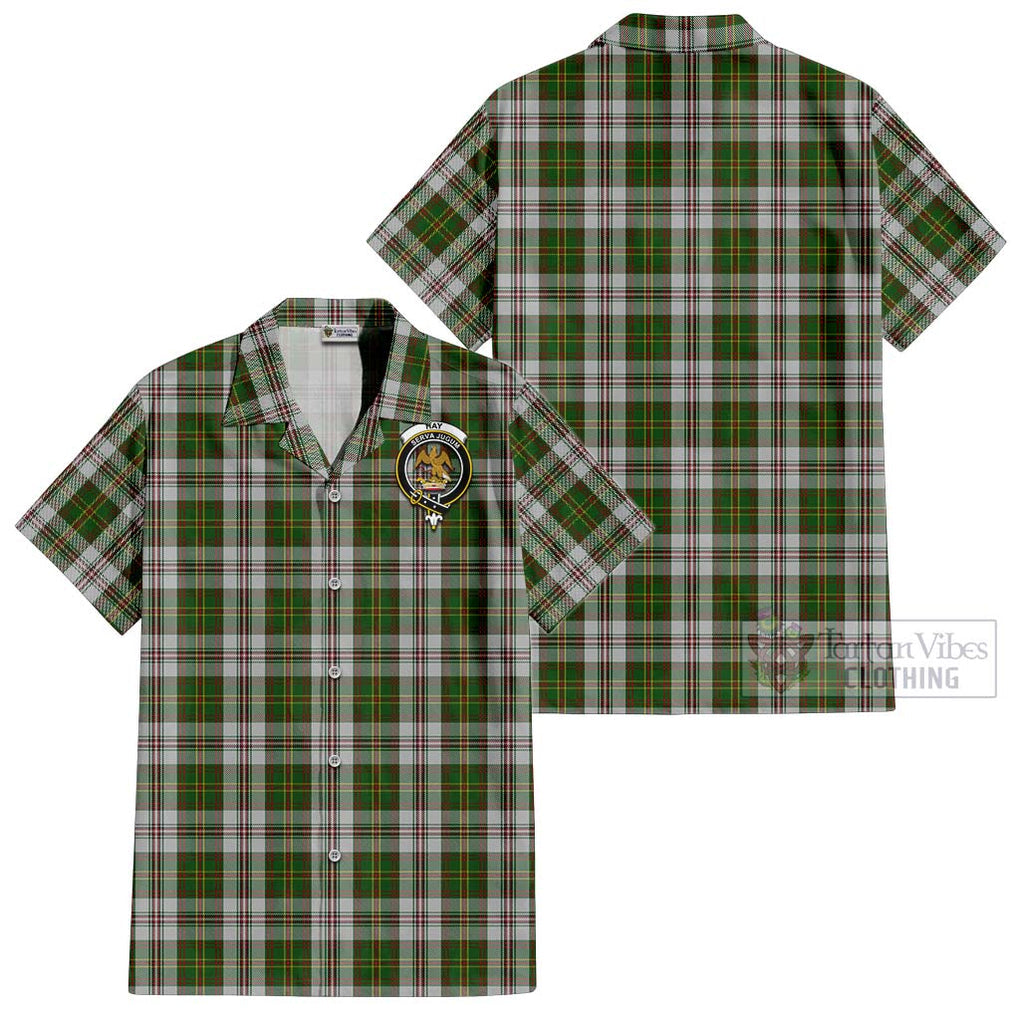 Hay White Dress Tartan Cotton Hawaiian Shirt with Family Crest Kid - Tartan Vibes Clothing