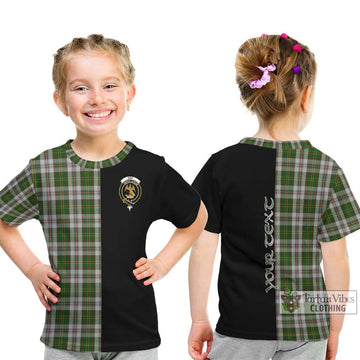 Hay White Dress Tartan Kid T-Shirt with Family Crest and Half Of Me Style