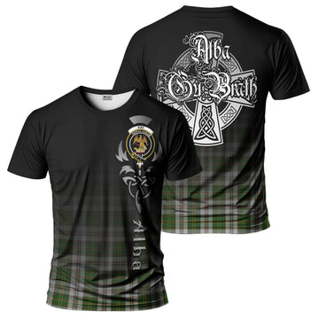 Hay White Dress Tartan T-Shirt Featuring Alba Gu Brath Family Crest Celtic Inspired