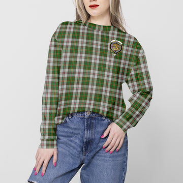 Hay White Dress Tartan Sweatshirt with Family Crest