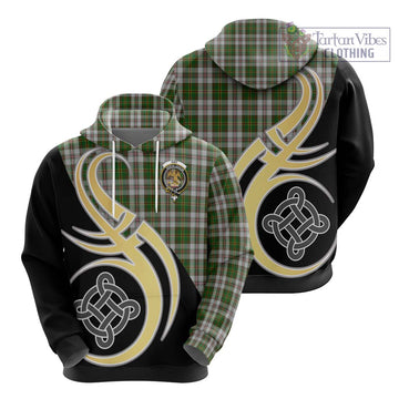 Hay White Dress Tartan Hoodie with Family Crest and Celtic Symbol Style