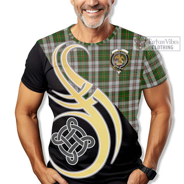 Hay White Dress Tartan T-Shirt with Family Crest and Celtic Symbol Style