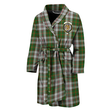 Hay White Dress Tartan Bathrobe with Family Crest