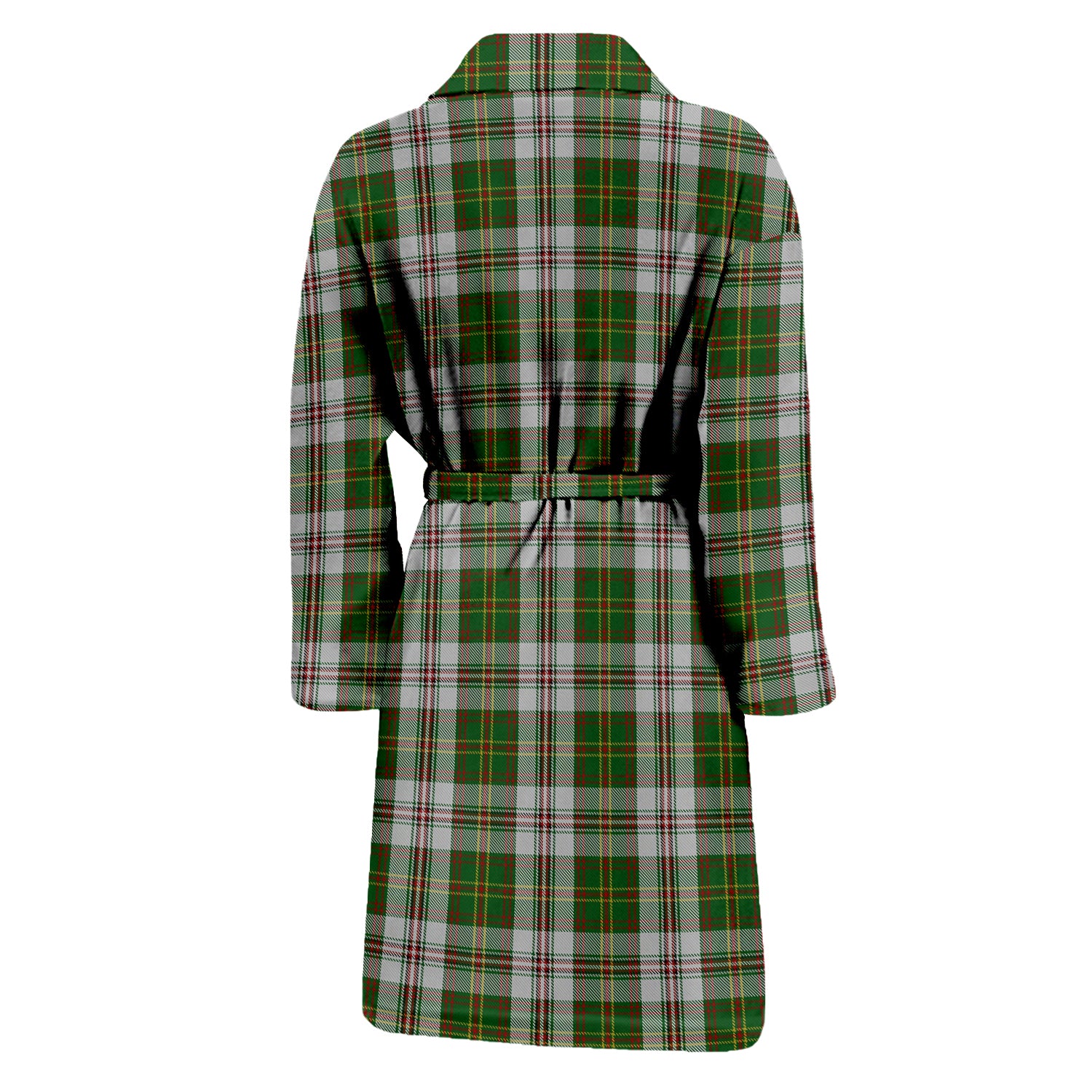 Hay White Dress Tartan Bathrobe with Family Crest - Tartan Vibes Clothing