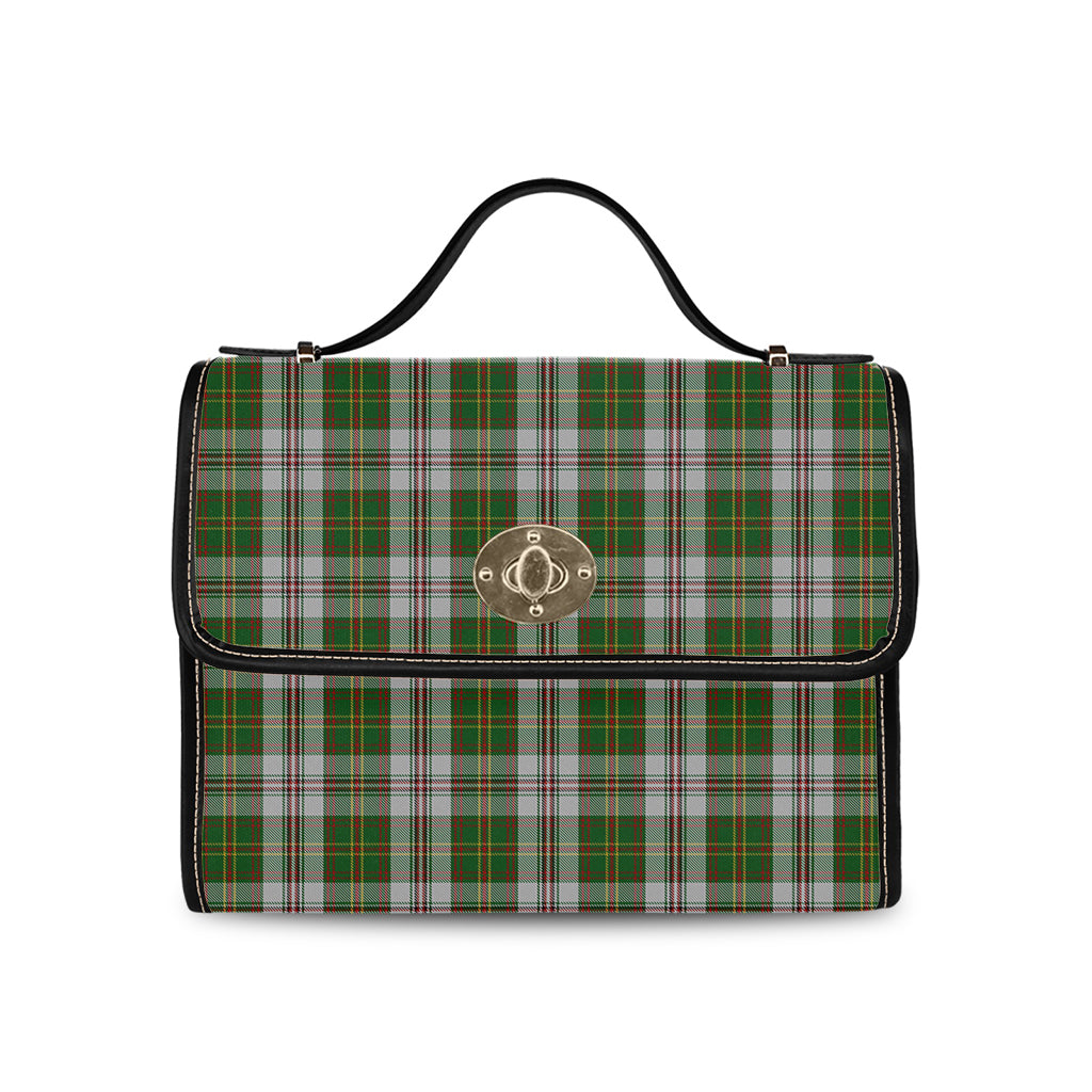 hay-white-dress-tartan-leather-strap-waterproof-canvas-bag