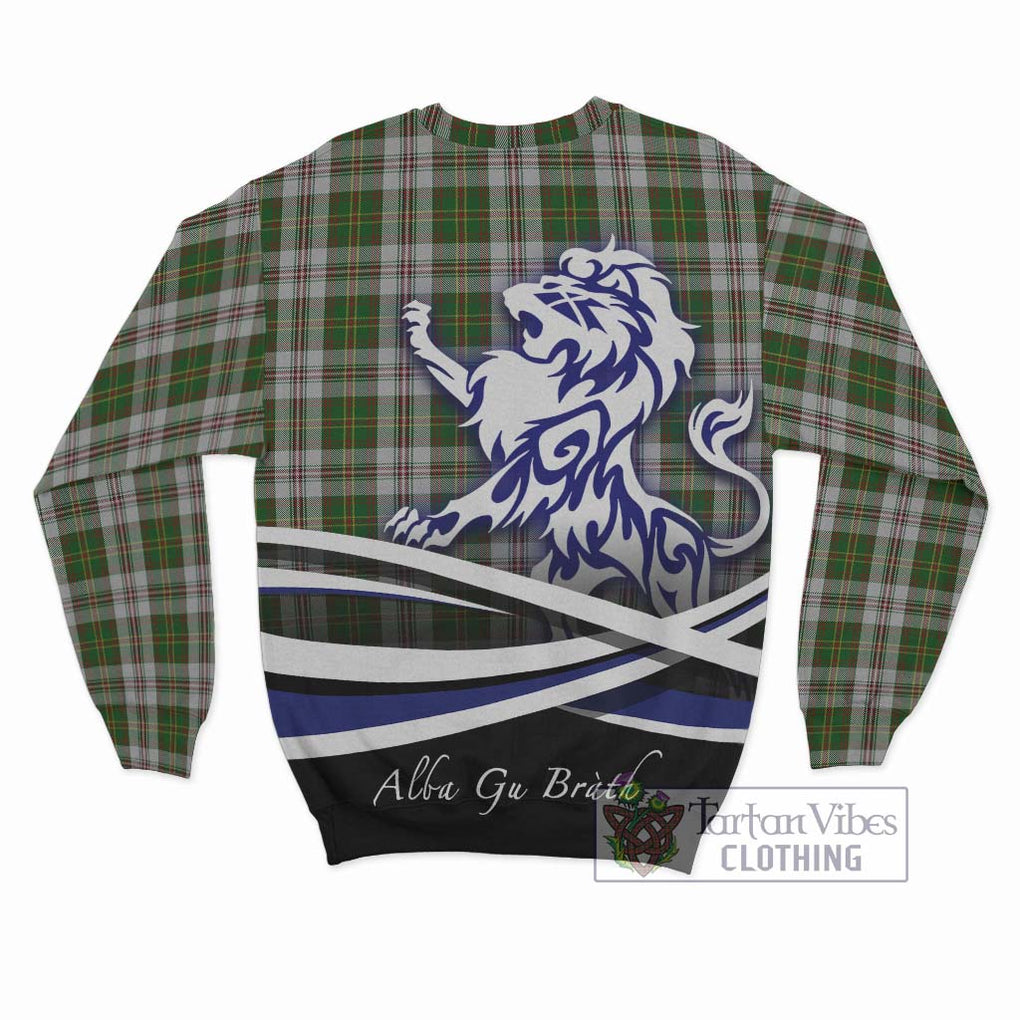 Hay White Dress Tartan Sweatshirt with Alba Gu Brath Regal Lion Emblem - Tartanvibesclothing Shop