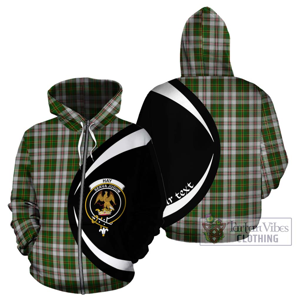 Tartan Vibes Clothing Hay White Dress Tartan Hoodie with Family Crest Circle Style