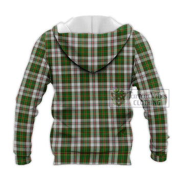 Hay White Dress Tartan Knitted Hoodie with Family Crest DNA In Me Style