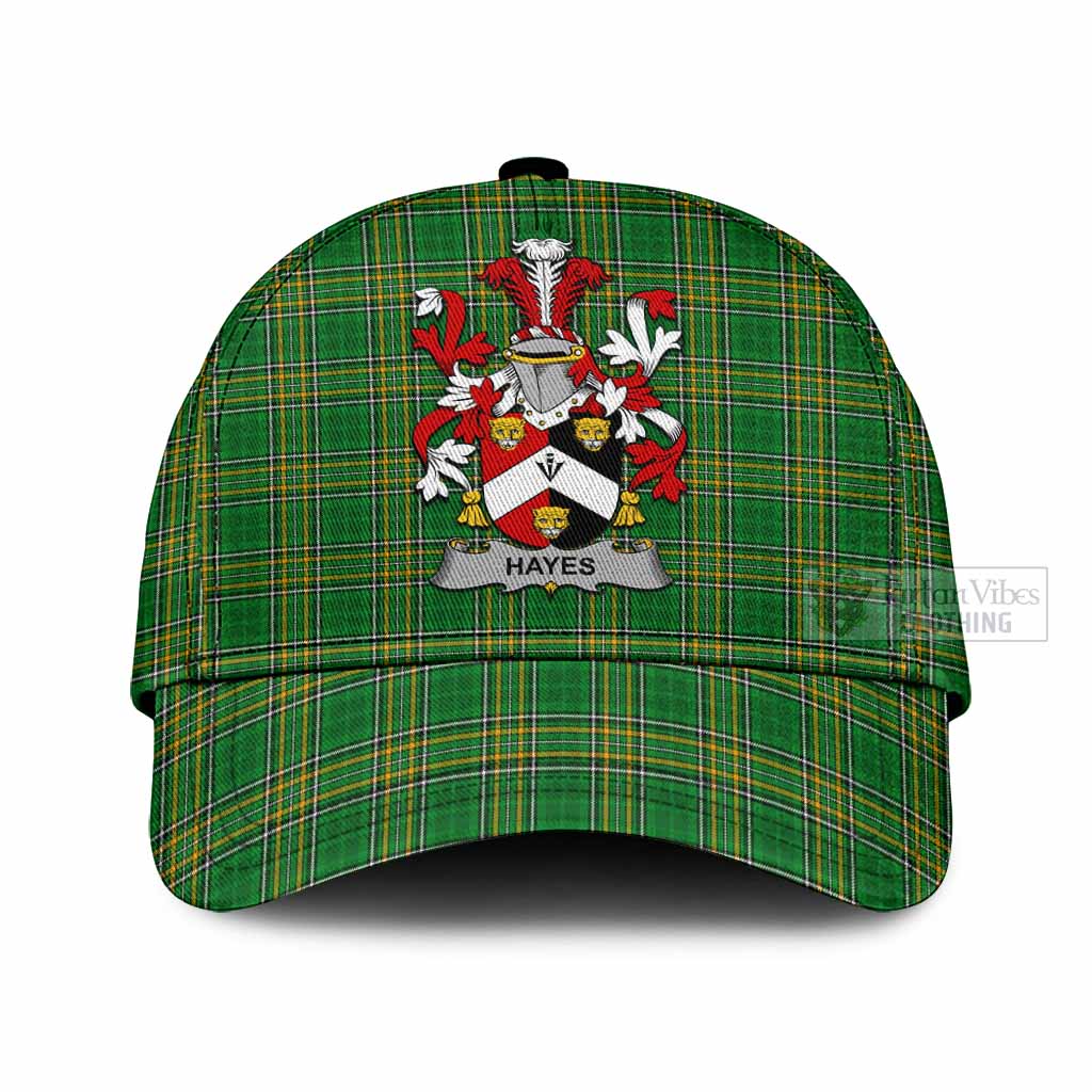 Tartan Vibes Clothing Hayes Irish Clan Tartan Classic Cap with Coat of Arms