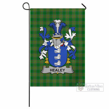 Healey Irish Clan Tartan Flag with Coat of Arms