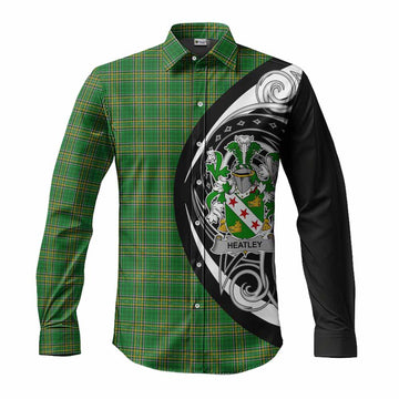 Heatley Irish Clan Long Sleeve Button Shirt Celtic Circle Style Men's Shirt S - Tartan Vibes Clothing