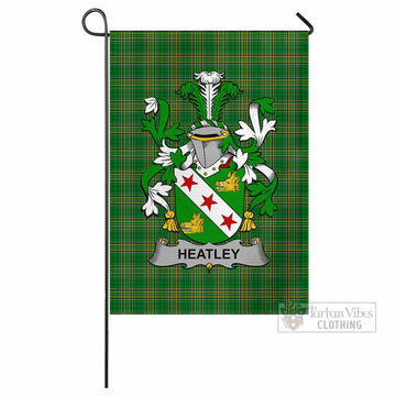 Heatley Irish Clan Tartan Flag with Coat of Arms