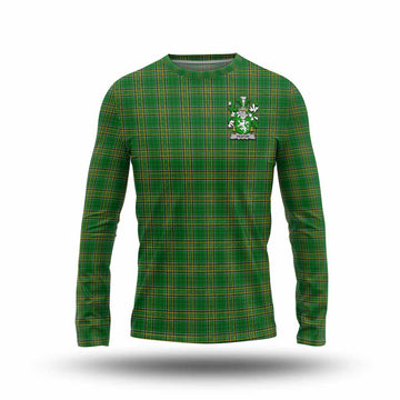 Heaton Irish Clan Tartan Long Sleeve T-Shirt with Coat of Arms