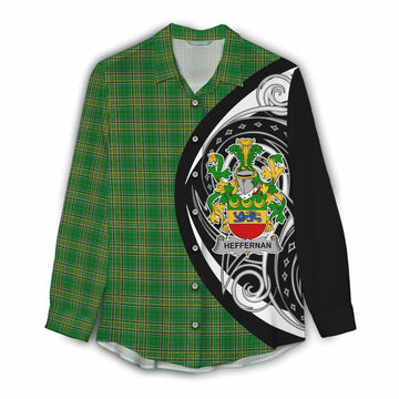 Heffernan Irish Clan Women's Casual Shirt Celtic Circle Style Female - Tartan Vibes Clothing
