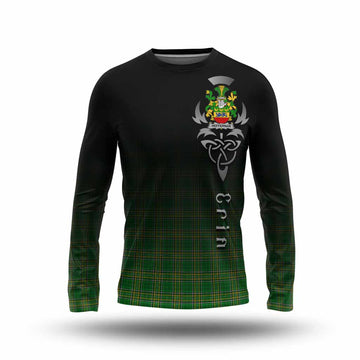 Heffernan Irish Clan Long Sleeve T-Shirt with Coat of Arms Erin Go Bragh Celtic Inspired Unisex - Tartan Vibes Clothing