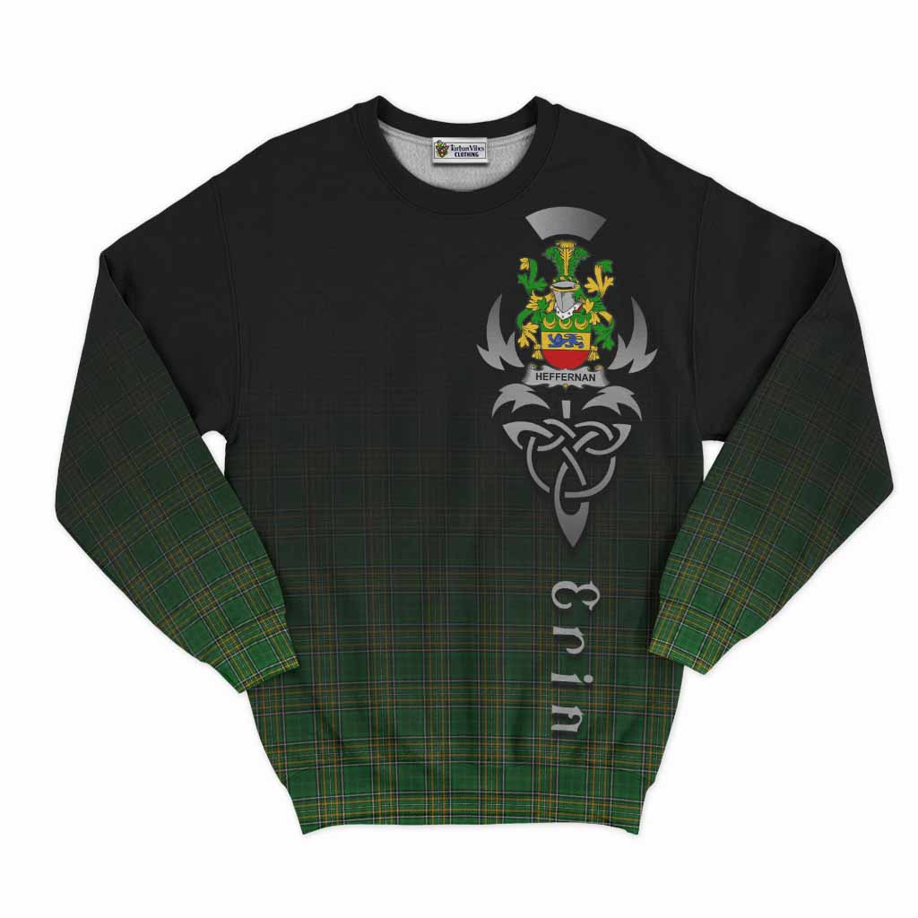 Heffernan Irish Clan Sweatshirt with Coat of Arms Erin Go Bragh Celtic Inspired Unisex - Tartan Vibes Clothing