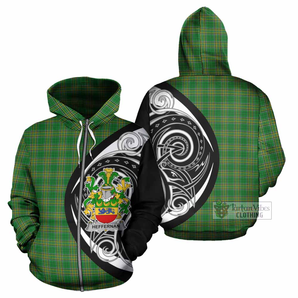 Heffernan Irish Clan Hoodie Celtic Circle Style Zip Hoodie - Tartan Vibes Clothing