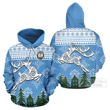 Henderson Clan Christmas Hoodie Celtic Reindeer Style