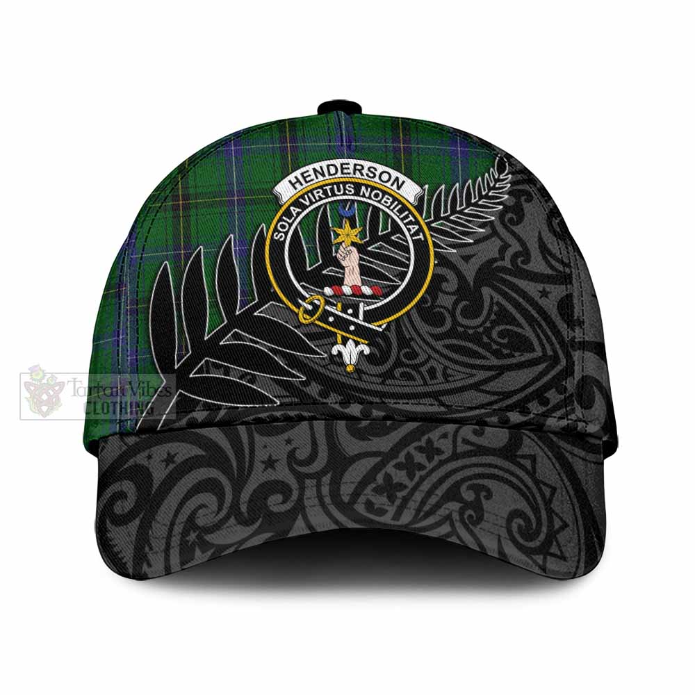 Tartan Vibes Clothing Henderson Tartan Classic Cap with New Zealand Silver Fern Half Style