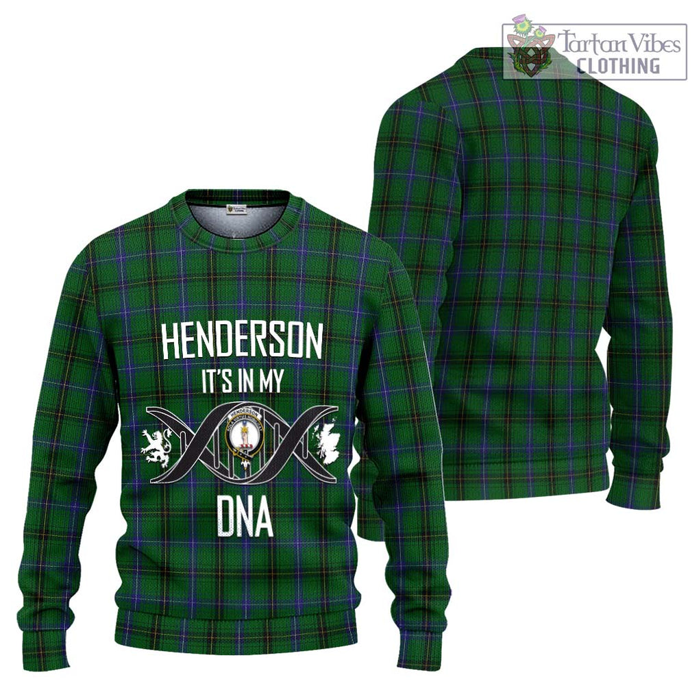 Henderson Tartan Knitted Sweater with Family Crest DNA In Me Style Unisex - Tartanvibesclothing Shop