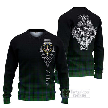 Henderson Tartan Ugly Sweater Featuring Alba Gu Brath Family Crest Celtic Inspired