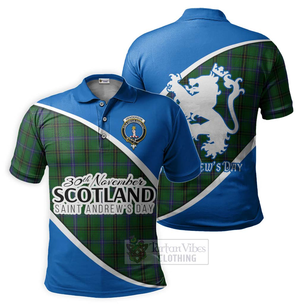 Tartan Vibes Clothing Henderson Family Crest Tartan Polo Shirt Celebrate Saint Andrew's Day in Style