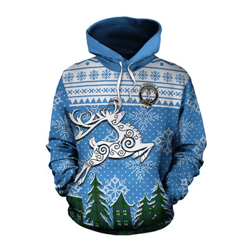 Henderson Clan Christmas Cotton Hoodie Celtic Reindeer Style