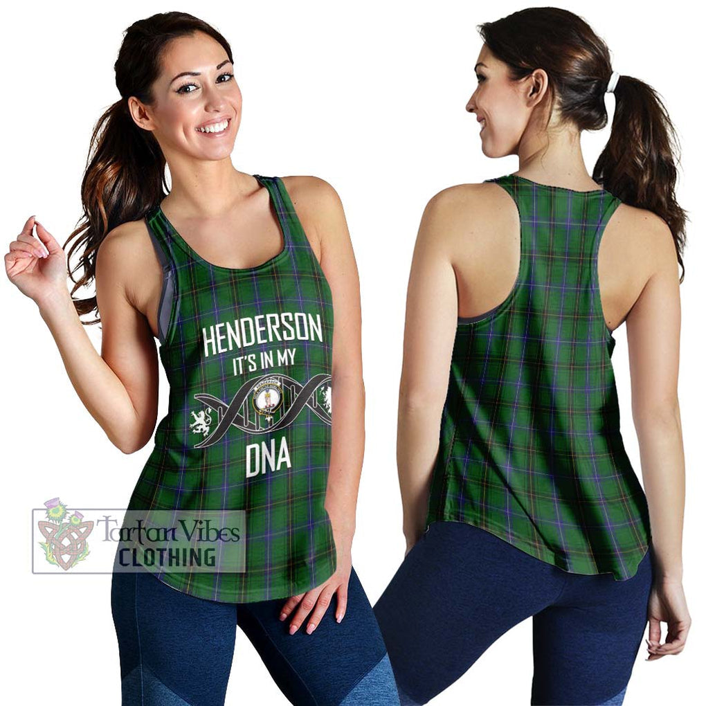 Henderson Tartan Women's Racerback Tanks with Family Crest DNA In Me Style 4XL - Tartanvibesclothing Shop