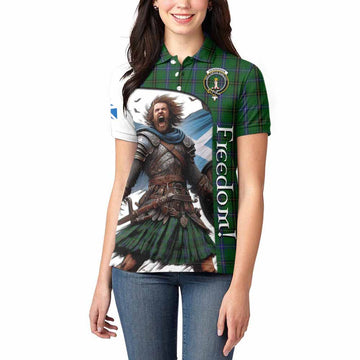 Henderson Crest Tartan Women's Polo Shirt Inspired by the Freedom of Scottish Warrior