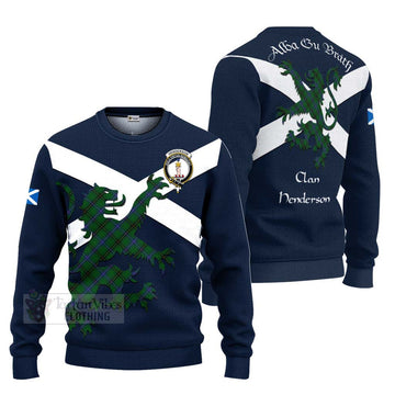 Henderson Tartan Lion Rampant Ugly Sweater Proudly Display Your Heritage with Alba Gu Brath and Clan Name